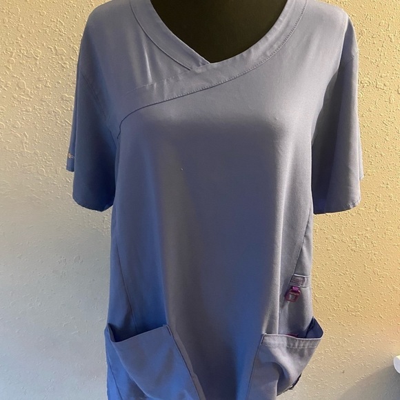 Carhartt scrub top size extra large blue H7 - Picture 1 of 5